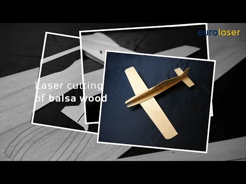 Model aircraft made of balsa wood | Laser cutting