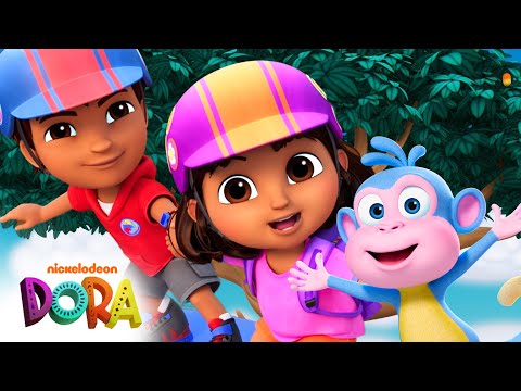 Dora & Diego Race Down a Mudslide to Save Bear Cubs! 🐻 | Full Scene | Dora & Friends
