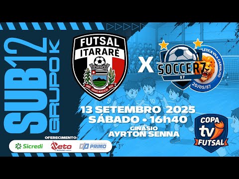 SUB12 - Grupo K - Futsal Itararé x Soccer 7 (Vila Carvalho) Sorocaba – Copa TVitapê 2025 – 16:40