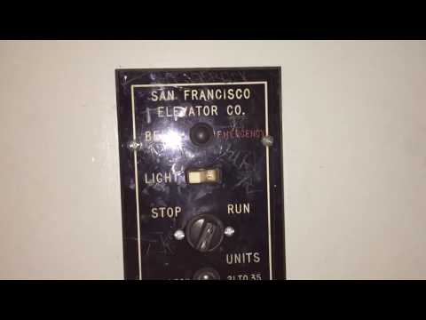 Antique/Vintage San Francisco Elevator Co. Hydro. Swing Door Elevator, Surf Motel, San Francisco, CA