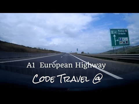 Driving A1 Highway  Sibiu   Alba Iulia  Romania