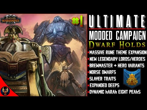 Thorgrim Wakes The Rune Golems | Ultimate Modded Dwarfs Campaign #1 - Total War Warhammer 3