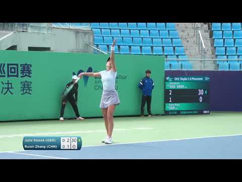 Julia Stusek [5] (GER) vs Ruien Zhang [8] (CHN) // 6-4 6-1 // ITF Junior Finals // Consolation SF