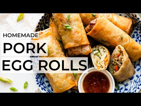 HOMEMADE PORK EGG ROLLS | Chinese-American family recipe – crispy, golden, & perfect every time!