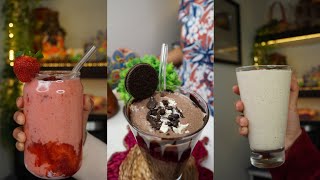 3 Types of Milkshake In just 5 Minutes #asmr  #asmrcooking