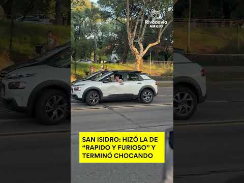 UN BMW A TODA VELOCIDAD CHOCÓ Y ROMPIÓ UN AUTO