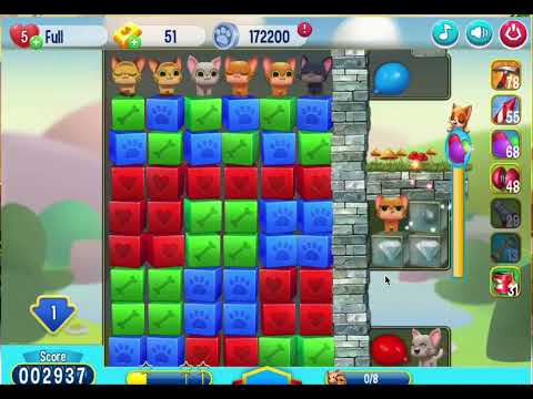 Pet Rescue Saga 2024 Level 222 No Brainer, 3 Stars