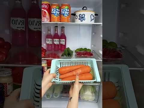 Multicolor adjustable fridge storage basket