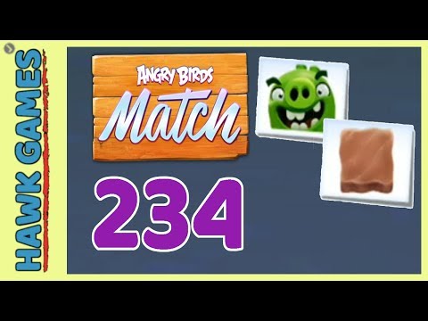 Angry Birds Match ⭐ Level 234 Hard - Walkthrough, No Boosters