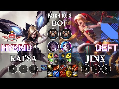 APK HyBrid Kai'Sa vs DRX Deft Jinx Bot - KR Patch 10.13