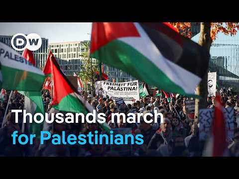 Thousands rally against Germany's support for Israel | DW News