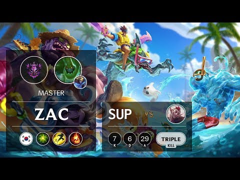 Zac Support vs Rakan - KR Master Patch 9.20