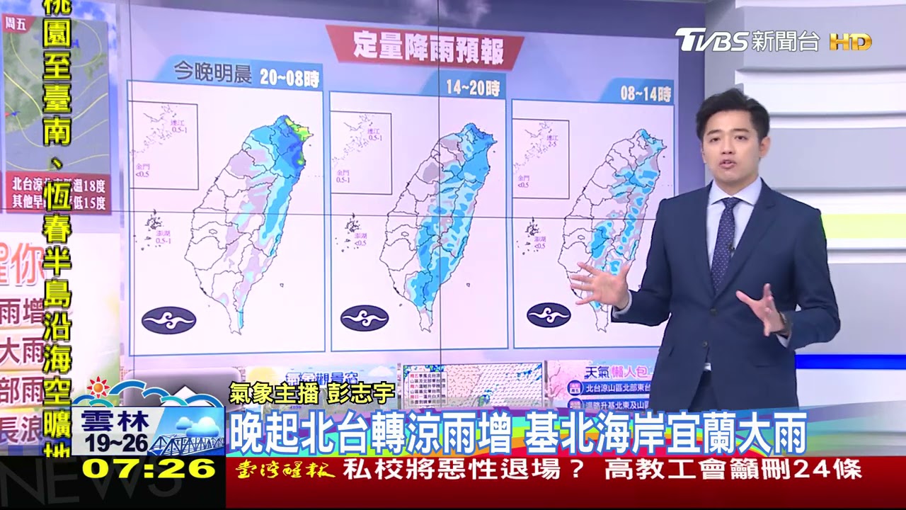 變天！今天午後到晚間、北東轉濕涼降溫　基宜防大雨