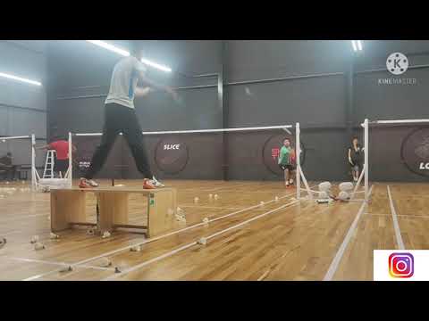 Half court multi training for doubles (DEFENCE, DRIVE & BODY ATTACK) #badminton #badmintontraining