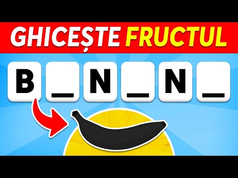 Ghicește Fructul & Leguma Fără Vocale ✅🍌| Ușor, Mediu, Greu, Imposibil