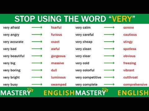 Stop Saying VERY تجنب استخدام very
