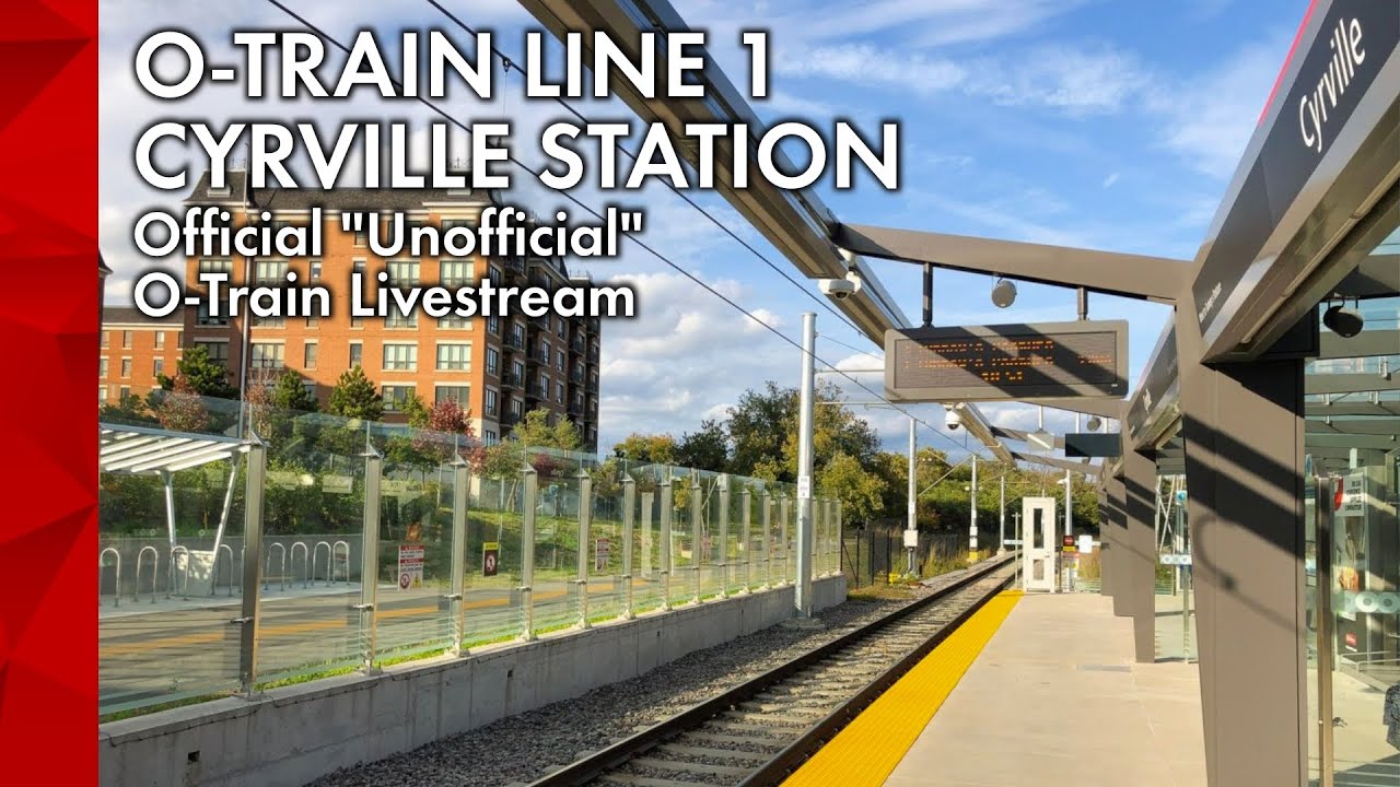 Live webcam view of O-Train Line 1 at Cyrville Station