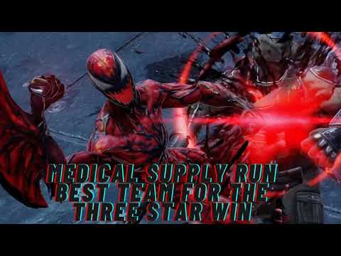 How to 3 star Medical Supply run Tier 13 using the best team for the easy win- Marvel Strike Force