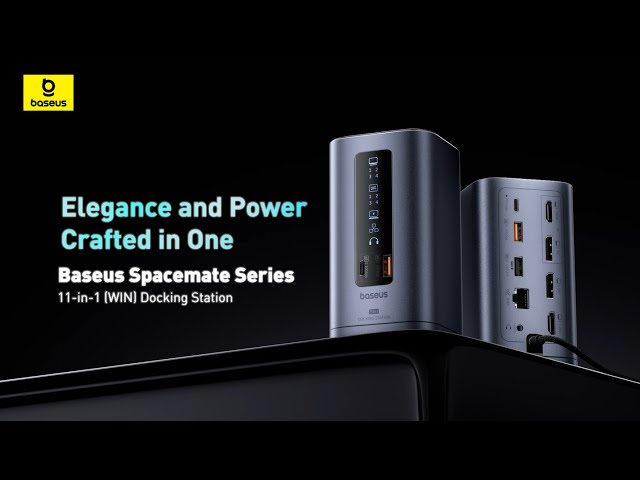 Video teaser per Baseus Spacemate Series 11-in-1(Win) Docking Station | Elegance and Power, Crafted in one.