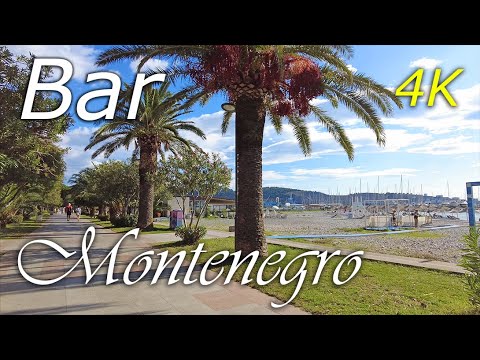 Bar, Montenegro, 🌡T+29C°🌞 - virtual travel, walking tour - 4k