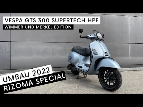 Vespa GTS 300 Supertech grau matt Umbau/Tuning 2022 by Wimmer und Merkel