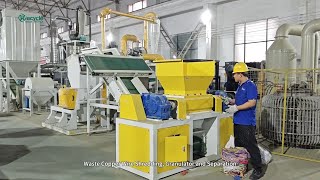Waste Copper Wire Recycling Process: Shredder Granulator and Separator