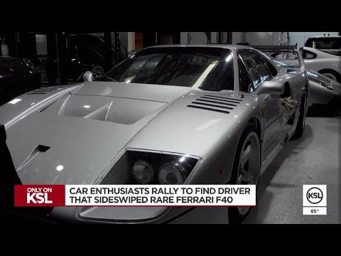 Rare Ferrari F40 sideswiped by semi in crash on Interstate 15