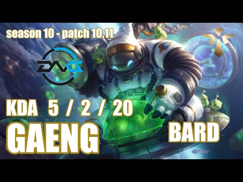 【韓国サーバー/GM】DFM GAENG バード(Bard) VS JAG SENAN ユーミ(Yuumi) SUP - Patch10.11 KR Ranked【LoL】