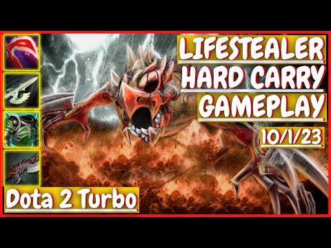 Lifestealer 10/1/23 [HARD CARRY] [Gameplay DOTA 2 Turbo] 7.32