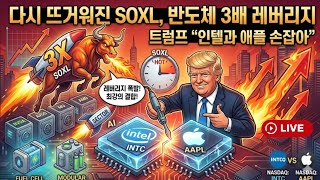 [미국개장] 반도체 3배 레버리지 'SOXL' 강세｜트럼프, 인텔과 애플 협업 발표   등📢미국증시 브리핑 (2600618)