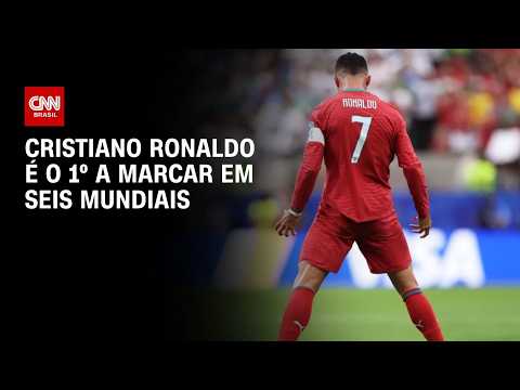 Cristiano Ronaldo se torna o primeiro jogador a marcar em seis Copas | LIVE CNN