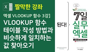엑셀 VLOOKUP 함수] VLOOKUP 함수 테이블 작성 방법과 비슷하게 일치하는 값 찾아오기