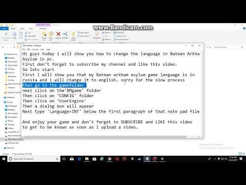 How to CHANGE the Language in Batman Arkham Asylum