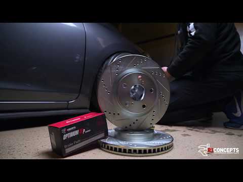 R1 Concepts eLINE Series Brake Rotors and R1 OPTIMUM OEp Brake Pads