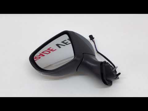 Fits Renault Clio 2013- Door Wing Mirror Electric Heated Primed With Indicator Passenger Side video