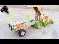 How To Make Diy Mini Tractor Using For Bricks And Other Construction Material Science Project