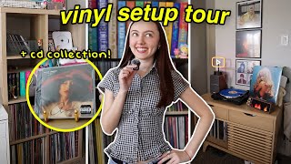 VINYL SETUP TOUR! (2025) - vinyl storage, cute decor, + cd collection!