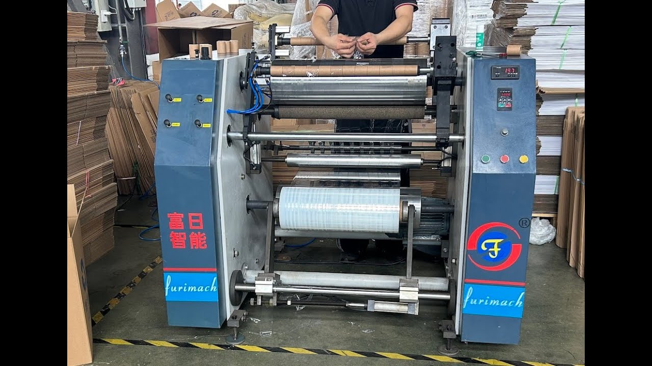 Semi Automatic Stretch Film Slitter Rewinder Machine (FURIMACH)