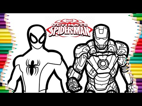 Iron Man Spider-man Colour | Spiderman Coloring |Spiderman Color Book |Alan Walker - Dreamer  NCS