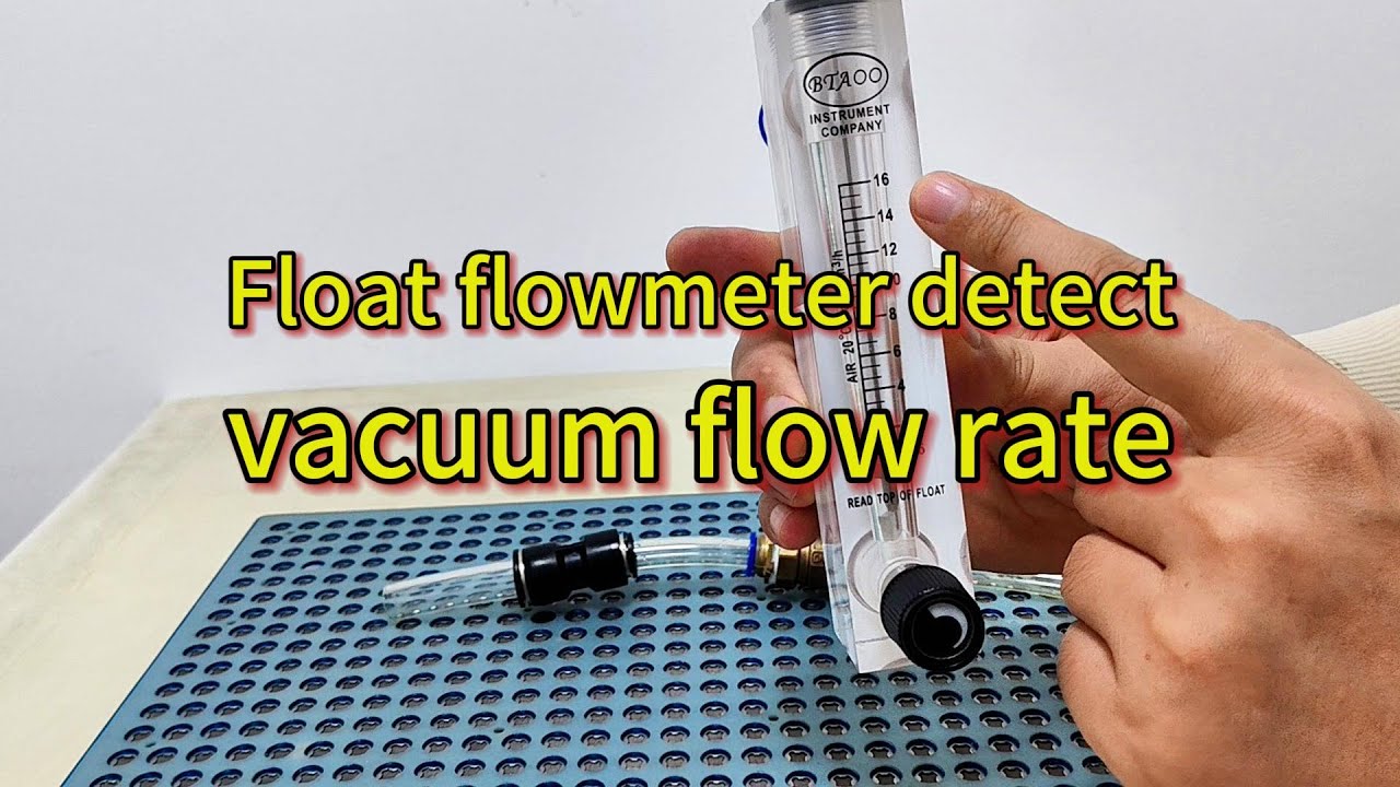 Float flowmeter detects vacuum flow rate