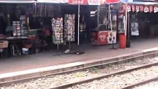 preview picture of video 'Kanchanaburi Province, River Kwai Station the trip back to Bangkok, Thailand. ( 33 )'
