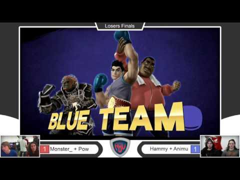 ABU Monthly 14: Monster_ + Pow Vs. Hammy + Animu - Smash 4 Doubles Loser Finals