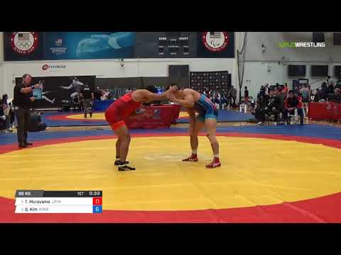 Men's Freestyle 86 RR Rnd 2 - Takahiro Murayama (Japa) vs. Gwan Uk Kim (Kore)