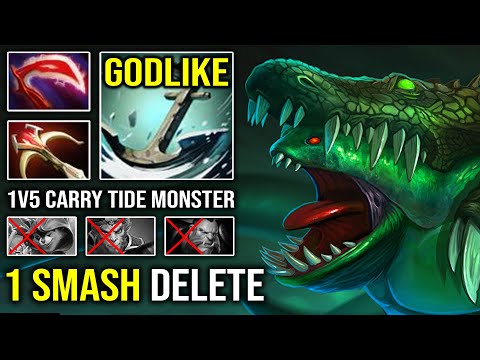 Nothing Can Stop this Tidehunter Mid | Amazing 1 Shot Everyone with Anchor Smash DotA 2