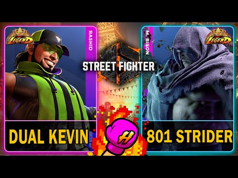 SF6 Dual Kevin (RASHID) VS 801 Strider (M.BISON)🥊Street Fighter 6🥊スト6🥊4K 60ᶠᵖˢ