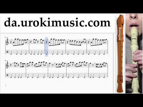 Lær At Spille Blokfløjte (Barok) Shakira - Me Enamoré Lektioner Sange Del#2 um-i246