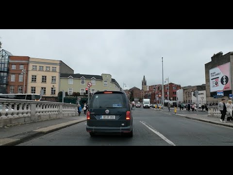 Autumn Dublin drive from North to South City