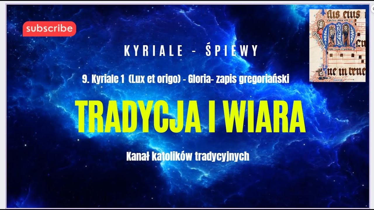 9) Kyriale I (Lux et origo) - Gloria - notacja gregoriańska