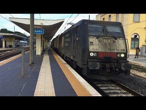 E189.406 CFI + Intermodale straordinario [Fiorenzuola - Giovinazzo], in transito a Pesaro.