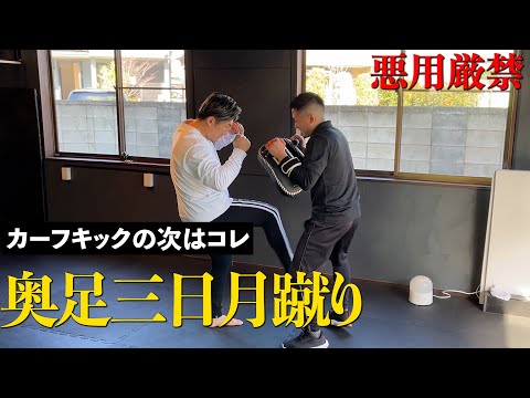「1撃で効かせる」奥足三日月蹴り